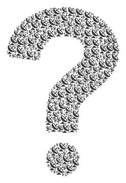 Answer Composition of Antenna Icons Stock Illustration