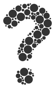 Answer Composition of Filled Circle Icons Illustrazione stock