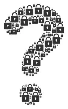 Answer Composition of Lock Icons Stock Illustration