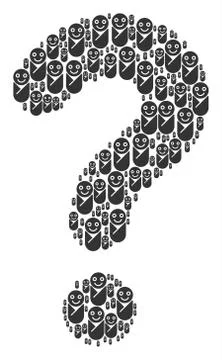 Answer Composition of Newborn Icons イラスト素材