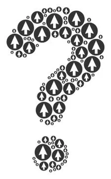 Answer Composition of Rounded Arrow Icons Stock Illustration