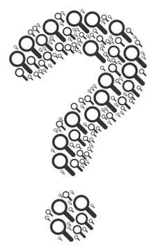 Answer Composition of Search Icons Illustrazione stock