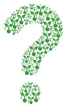 Answer Composition of Seed Sprout Icons Illustrazione stock