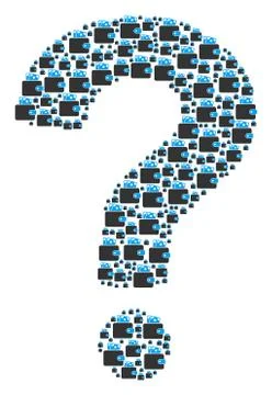 Answer Composition of Wallet Icons Stock Illustration