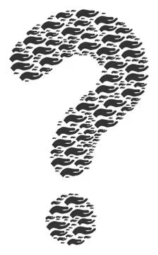 Answer Figure of Hand Icons Stock Illustration