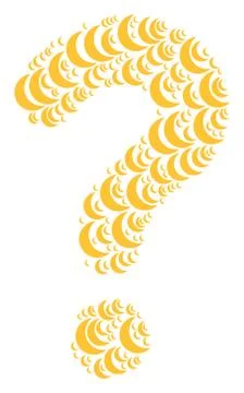 Answer Figure of Moon Icons Illustrazione stock