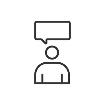 Answer icons, in line design. Answer icons, response, communication, chat Stock Illustration