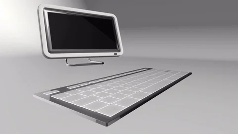 Answer-Key Concept 4K 3D animation blue and chrome Stock Footage 72970762