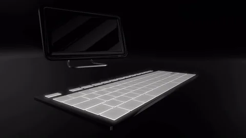 Answer-Key Concept 4K 3D animation green and dark Stock Footage 72971930