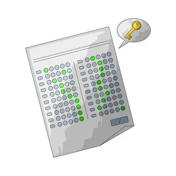 Answer key illustration Stock Illustration