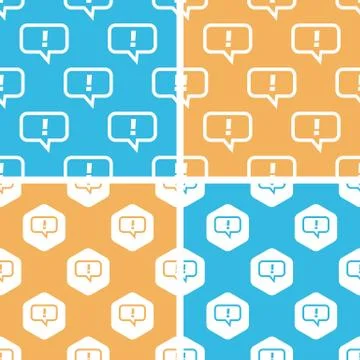 Answer message pattern set, colored Stock Illustration