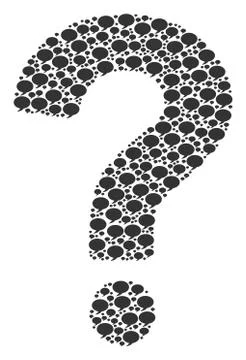 Answer Mosaic of Balloon Icons Illustrazione stock