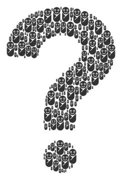 Answer Mosaic of Newborn Icons Stock Illustration