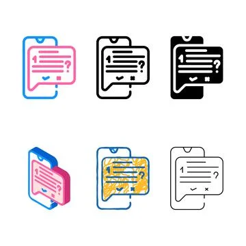 Answer on question call center color icon vector series 스톡 일러스트
