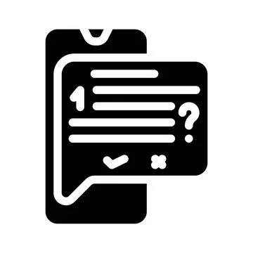 Answer on question call center glyph icon vector illustration Stock Illustration