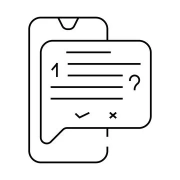 Answer on question call center line icon vector illustration Illustrazione stock