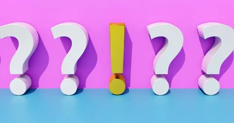 The answer to a question. concept. 3d rendering Stock-Footage 94449764