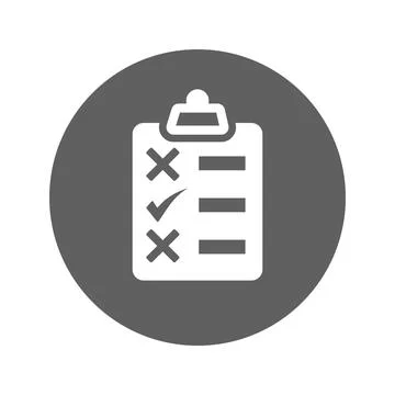 Answer, question, survey icon. Outline vector. Illustrazione stock