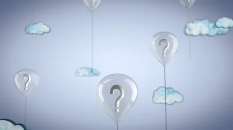 Answer questions balloons Stock Footage 8558448