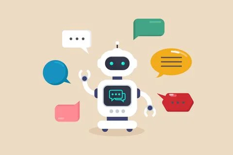 Answer questions with machine learning or ai artificial intelligence. Stock Illustration