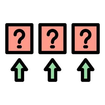 Answer quiz icon vector flat Stock Illustration