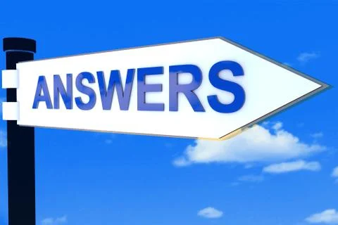 Answer road direction sign Stock Illustration