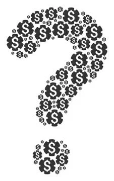 Answer Shape of Financial Settings Gear Icons Stock Illustration