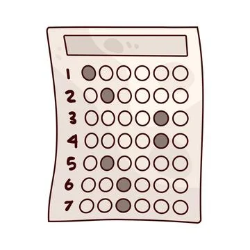 Answer sheet illustration Stock Illustration
