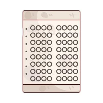 Answer sheet illustration Stock Illustration