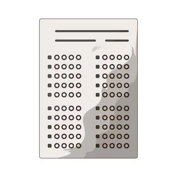 Answer sheet illustration Stock Illustration