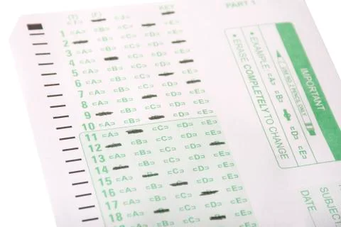 Answer Sheet Stock Photos