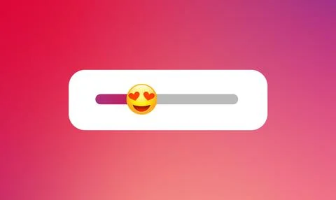 Answer slider. Stories emotion poll template. Vector story ui app concept Stock Illustration