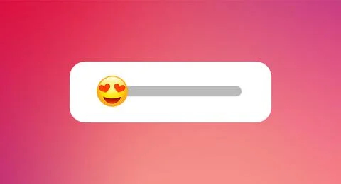 Answer slider. Stories emotion poll template. Vector story ui app concept Illustrazione stock