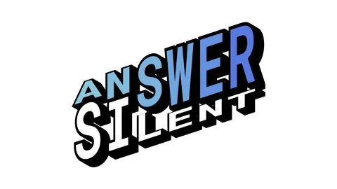ANSWER vs SILENT, 3D Text Animation in Isometric View with Opposite Word Motion Stock Footage 314263250