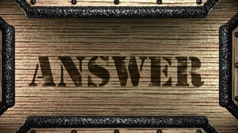 Answer on wooden stamp Stock Footage 8621096