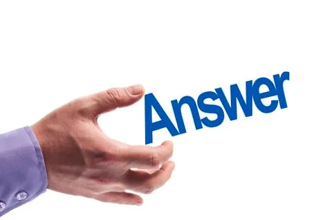 Answer word Stock Photos