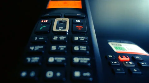 Answering machine phone ringing Stock Footage 35565290