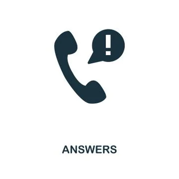 Answers creative icon. Simple element illustration. Answers concept symbol Stock-Illustration