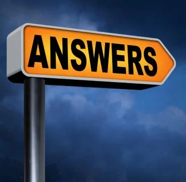 Answers Illustrazione stock