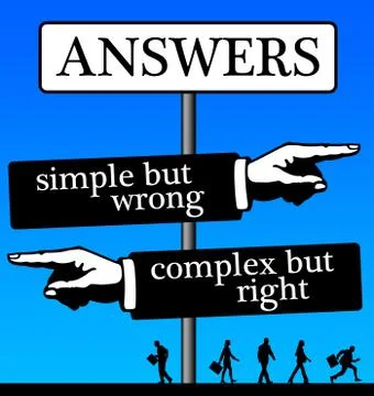Answers simple complex Illustrazione stock