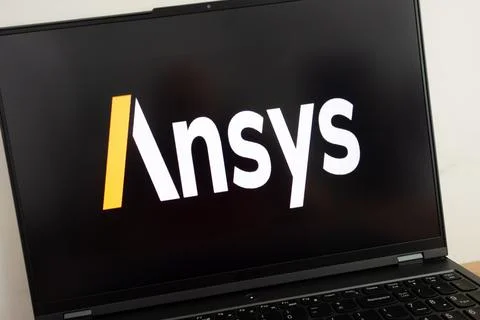 Ansys engineering simulation software company on laptop Stock Photos