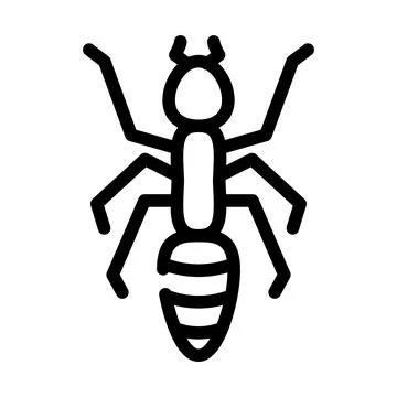 Ant animal line icon vector illustration Illustrazione stock