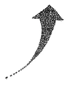Ant arrow pointing up Stock Illustration