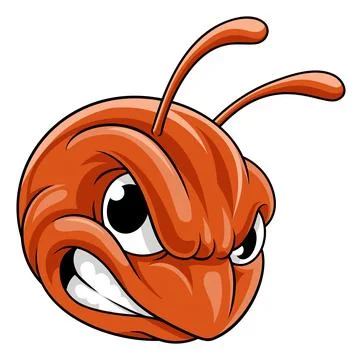 Ant Beetle or Bug Insect Sports Team Mascot Stock Illustration
