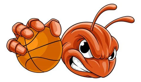 Ant Beetle or Bug Insect Basketball Team Mascot Stock Illustration