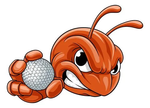 Ant Beetle or Bug Insect Golf Ball Team Mascot Ilustración de archivo