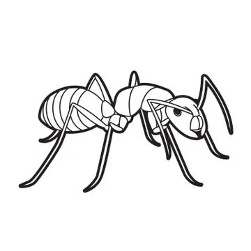 Ant in black Stock Illustration