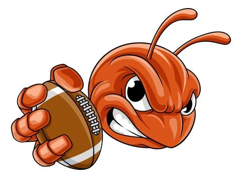 Ant Bug or Beetle Insect Football Ball Team Mascot Stock Illustration