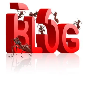 Ant building blog Illustrazione stock
