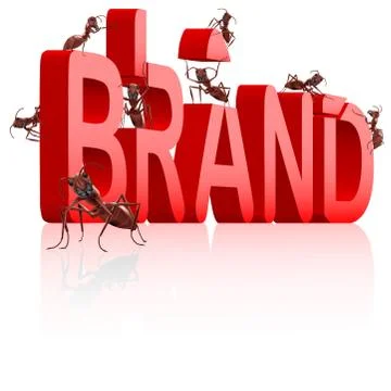 Ant building brand Ilustración de archivo